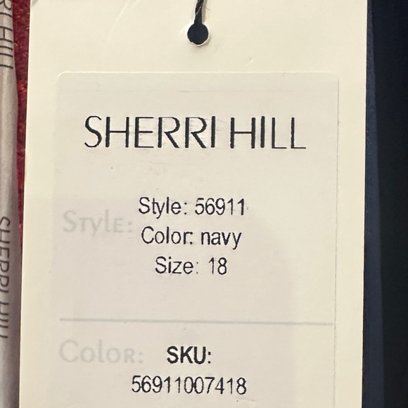 Sherri hill 56911 Elegant Navy Blue Strapless Evening Gown - Picture 4 of 4